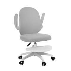 Dětská otočná židle Neoseat JUNI 012 s podnoží — látka, šedá