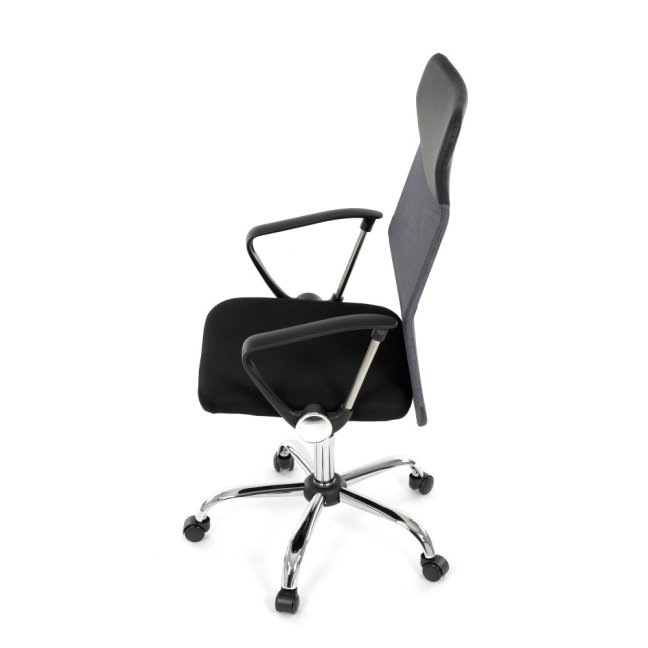 Kancelářská otočná židle MALFE — látka, šedá