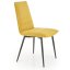 Jídelní židle APOLLO — kov, látka, černá / žlutá