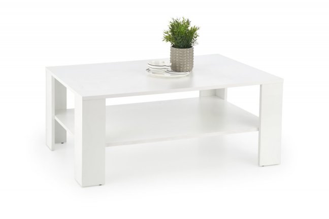 Konferenční stolek KWADRO — 110x65x53 cm, MDF, bílá