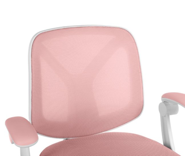 Dětská otočná židle Neoseat JUNI 010 s podnoží — látka, růžová