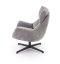 Relaxační otočné křeslo ARANAKA — kov, látka, šedá