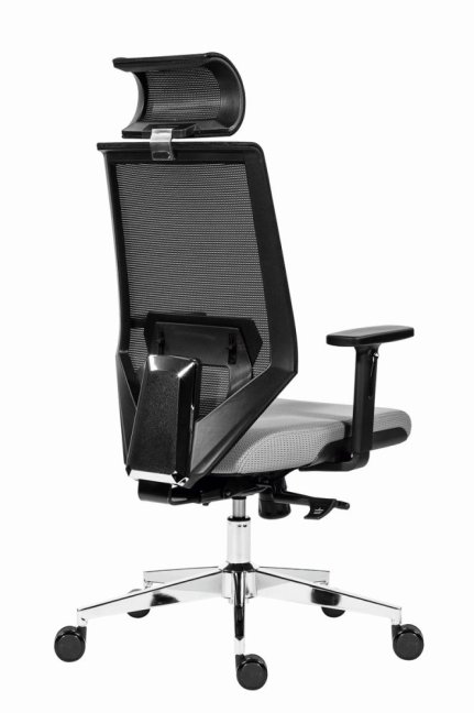 Kancelářská ergonomická židle EDGE NET — síť, šedá, nosnost 150 kg