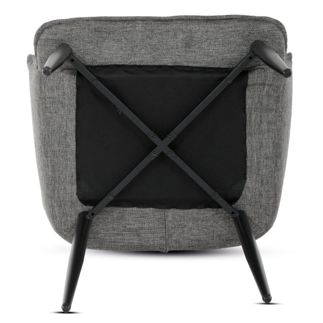 Jídelní křeslo KONIG — látka, šedá