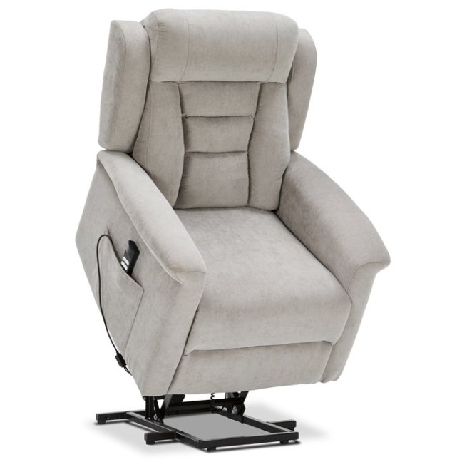 TV křeslo SARGON s elektrickým polohováním — 2 motory, látka, béžová