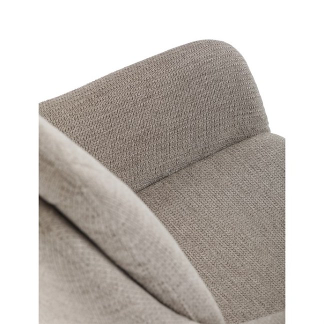 Jídelní otočné křeslo PAMELA — kov, látka, lanýžová