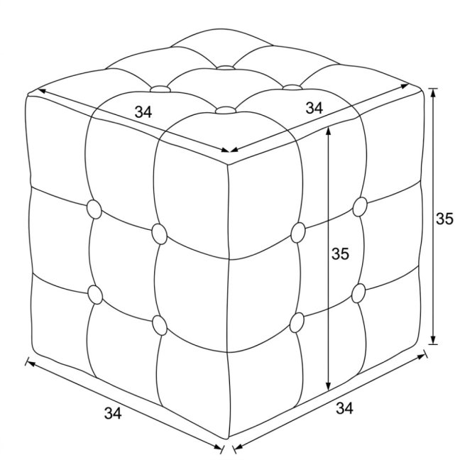 Taburet JELLY — látka, patchwork