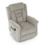 TV křeslo SARGON s elektrickým polohováním — 2 motory, látka, béžová