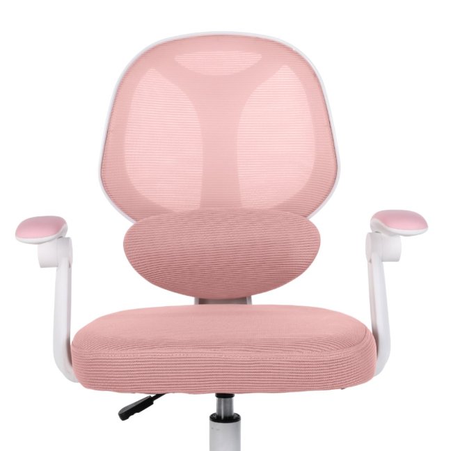 Dětská otočná židle Neoseat JUNI 009 s podnoží — látka, růžová