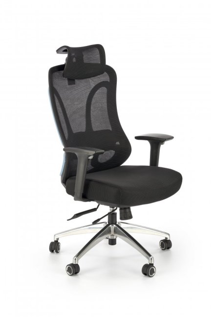 Kancelářská ergonomická židle GILBERTO — síť / látka, černá