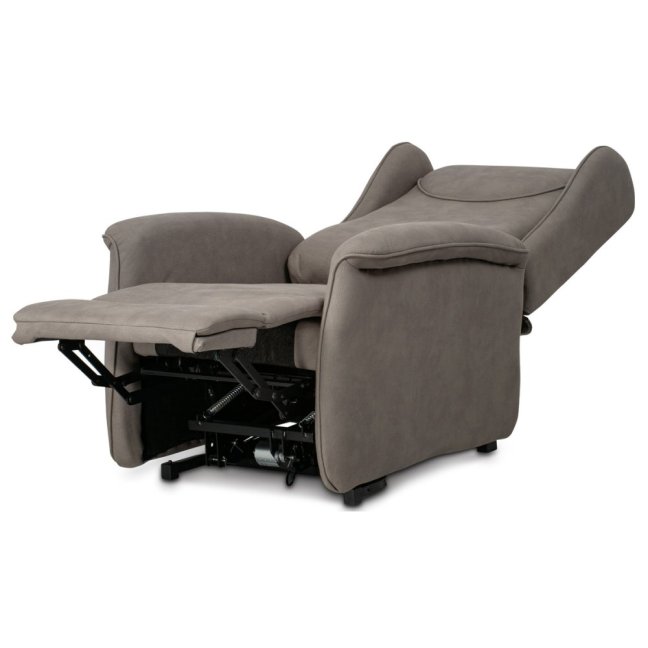 Relaxační křeslo ušák TELMAR s elektrickým polohováním — 2 motory, látka, béžová