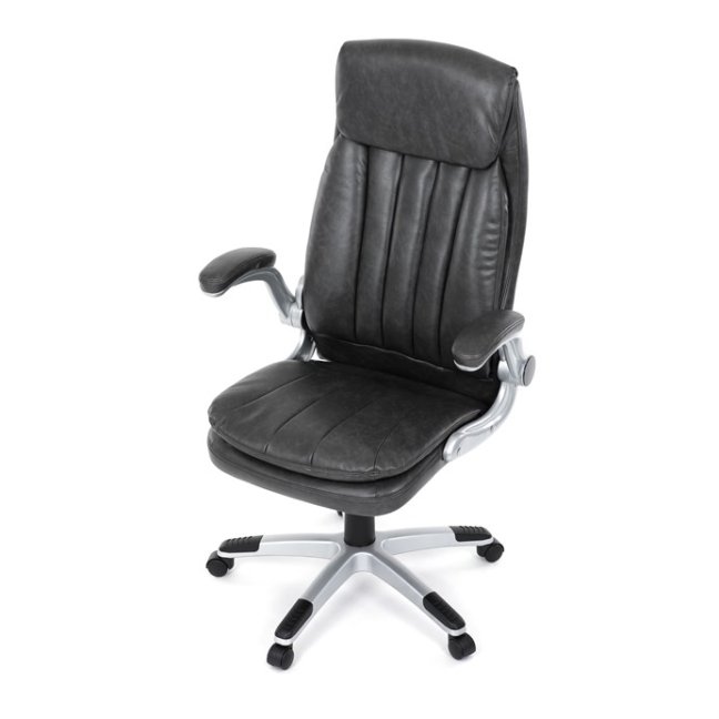 Kancelářské křeslo KURO — ekokůže, šedá