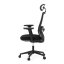 Kancelářská ergonomická židle NOKA — síť / látka, černá, nosnost 150 kg