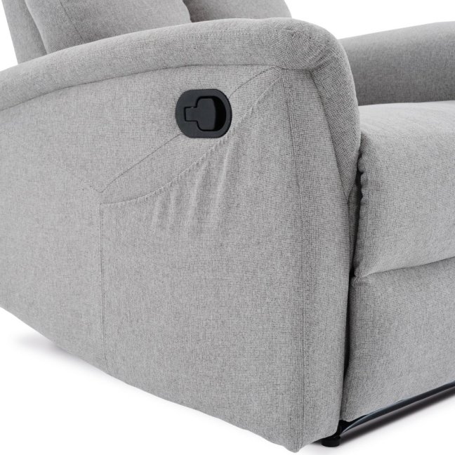 Relaxační polohovací TV křeslo ASTER — látka, světle šedá