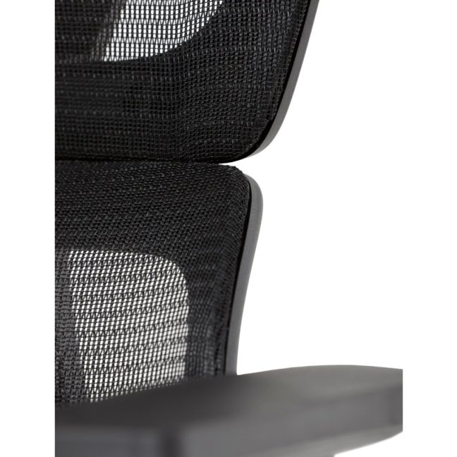 Kancelářská ergonomická židle GRANT — síť, látka, černá