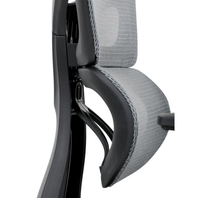 Kancelářská ergonomická židle GRANT — síť, látka, černá / šedá