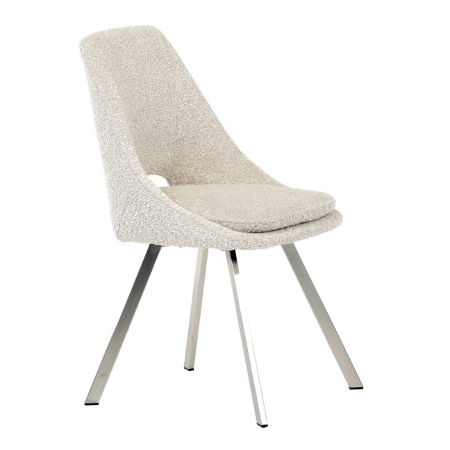 Jídelní židle TALISE — kov, látka, stříbrná / více barev