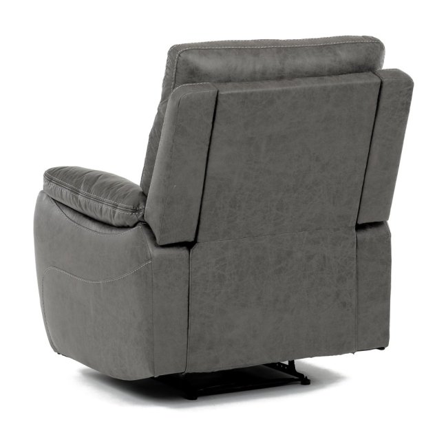 Relaxační polohovací TV křeslo NORBERT — látka, šedá, nosnost 150 kg