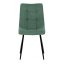 Jídelní židle DAEMON — kov, látka, černá / zelená