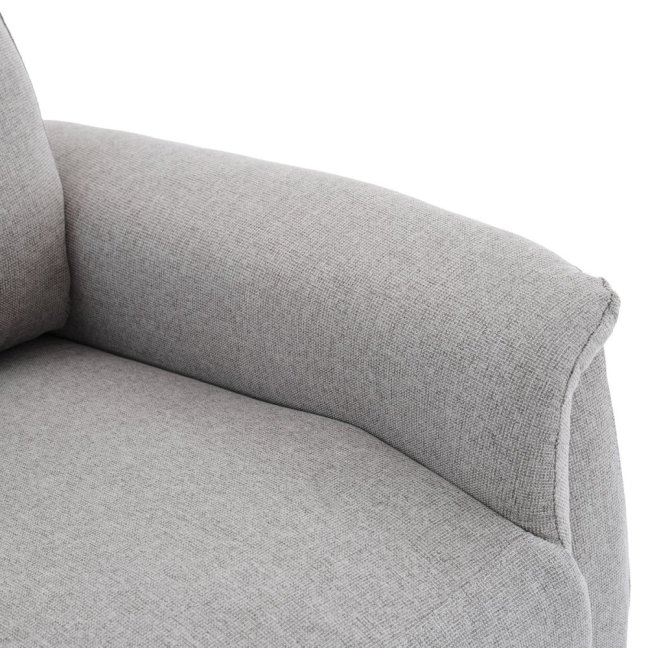 Relaxační polohovací TV křeslo ASTER — látka, světle šedá