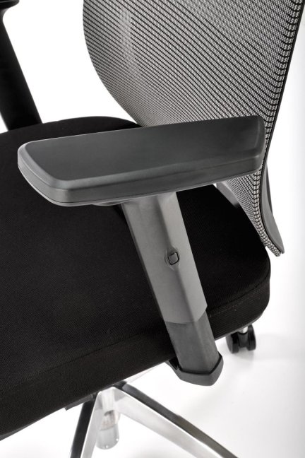 Kancelářská ergonomická židle ADMIRAL — síť / látka, černá
