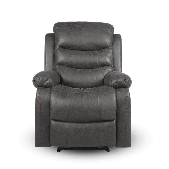 Relaxační polohovací TV křeslo HAVEN — látka, šedá, nosnost 130 kg