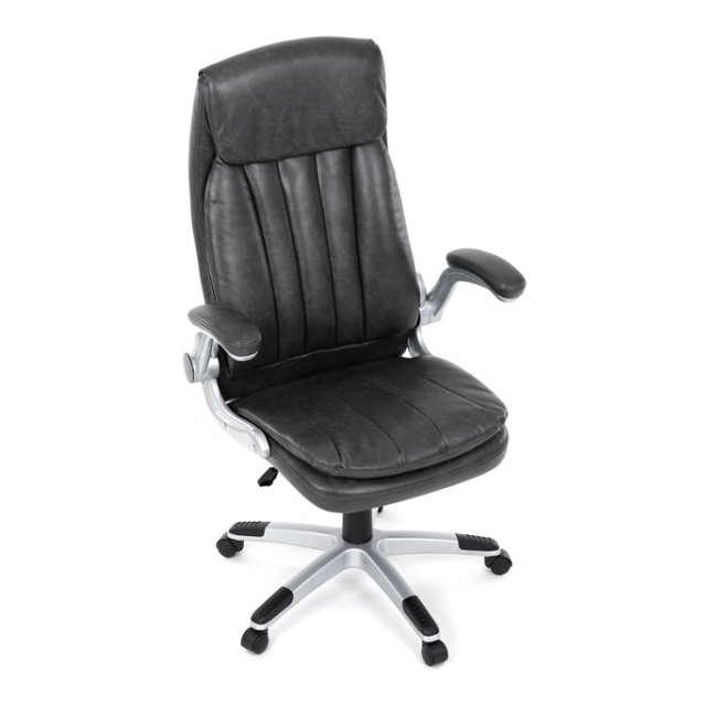 Kancelářské křeslo KURO — ekokůže, šedá
