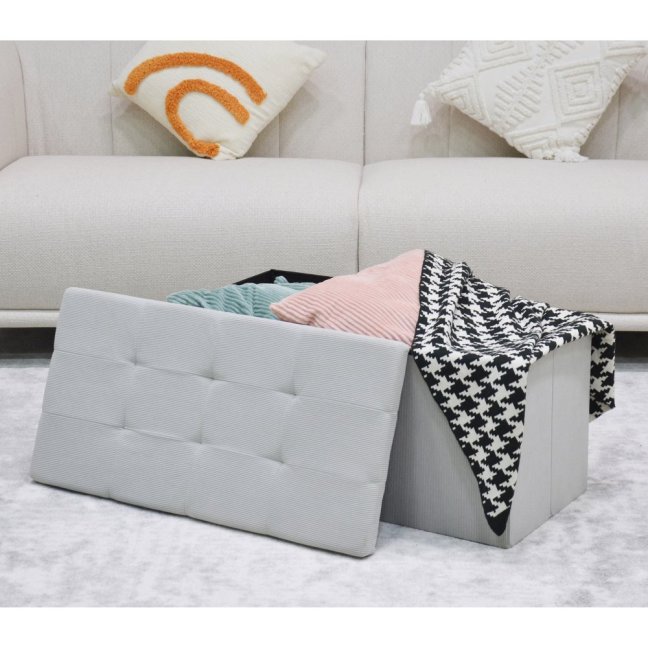 Taburet AFRODITE s úložným prostorem — manšestr, více barev