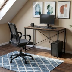 Kancelářská otočná židle NERO — látka, šedá