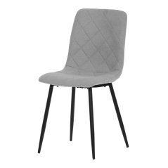 Jídelní židle LONA — kov, látka, černá / více barev