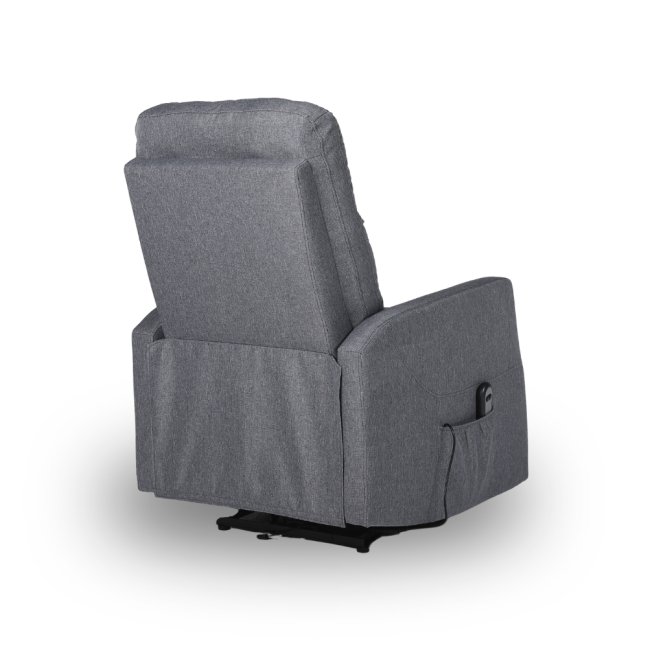 TV křeslo MODO PLUS s elektrickým polohováním — látka, šedá, nosnost 130 kg