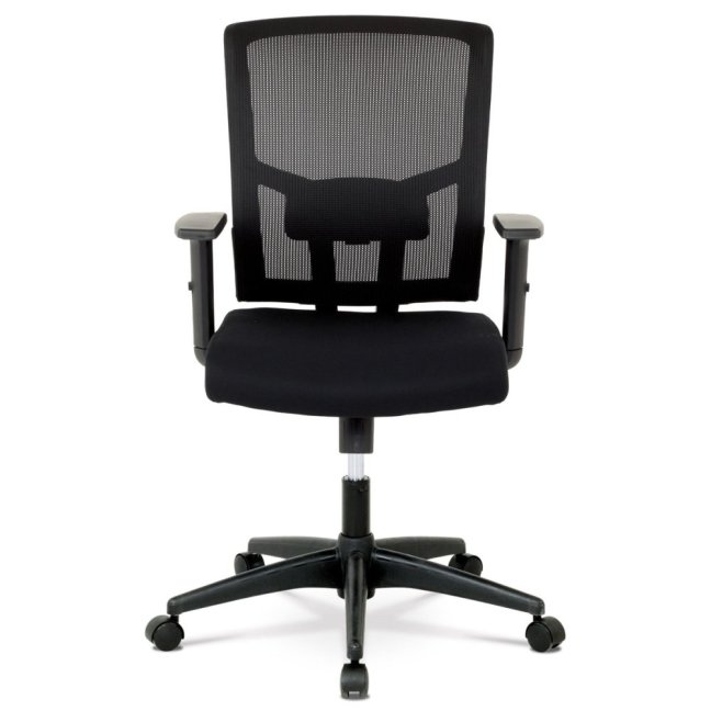 Kancelářská otočná židle PELTA — síť / látka, černá