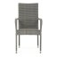 Zahradní křeslo SELEN — kov, umělý ratan, šedá