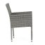 Zahradní křeslo BRIGITA — kov, umělý ratan, šedá