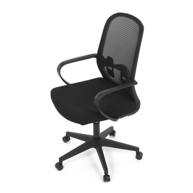 Kancelářská otočná židle TOBIAS — látka, černá