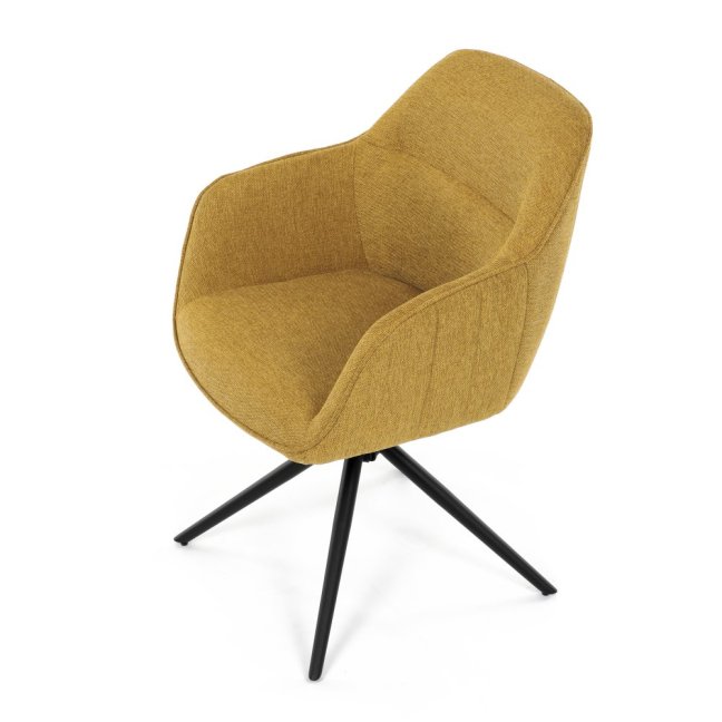 Jídelní otočná židle SCARA — kov, látka, více barev