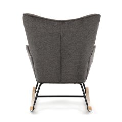 Houpací křeslo FABIAN — látka, šedá