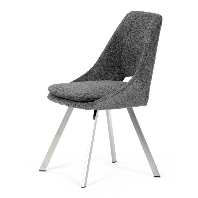 Jídelní židle TALISE — kov, látka, stříbrná / více barev