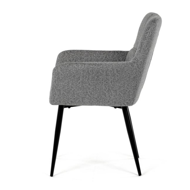 Jídelní křeslo LYON — kov, látka, více barev - Barevné varianty jídelního křesla LYON: Tmavě šedá