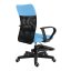 Dětská židle Neoseat MONKEY s podnoží — látka, černá / světle modrá