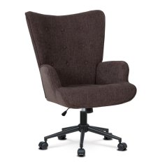 Kancelářské křeslo ušák GIBSON — látka, hnědá