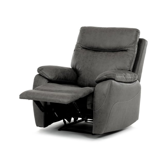 Relaxační polohovací TV křeslo NORBERT — látka, šedá, nosnost 150 kg