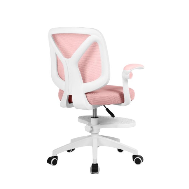 Dětská otočná židle Neoseat JUNI 010 s podnoží — látka, růžová