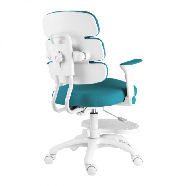 Dětská rostoucí židle Neoseat KIDDY THREE — látka, pratelný potah, tyrkysová