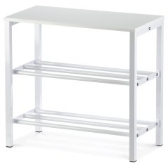 Botník EULA — kov, MDF, bílá