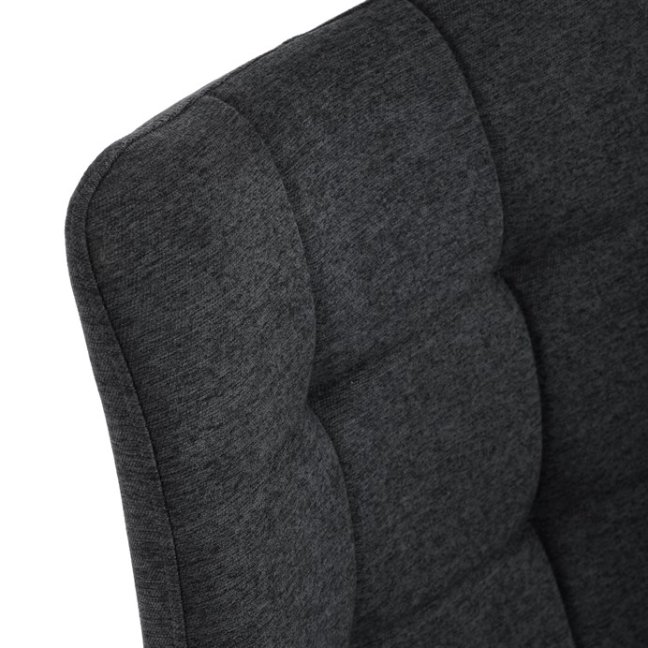 Jídelní židle DAEMON — kov, látka, černá / tmavě šedá