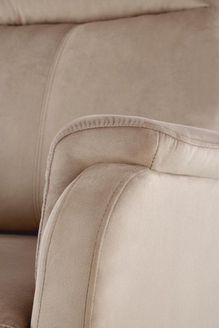 Relaxační křeslo KROKUS s elektrickým polohováním — samet, béžová