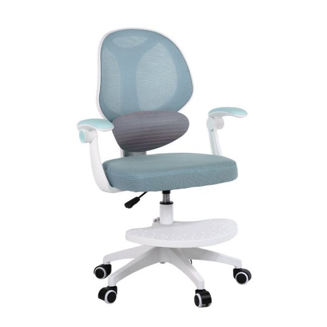 Dětská otočná židle Neoseat JUNI 009 s podnoží — látka, modrá