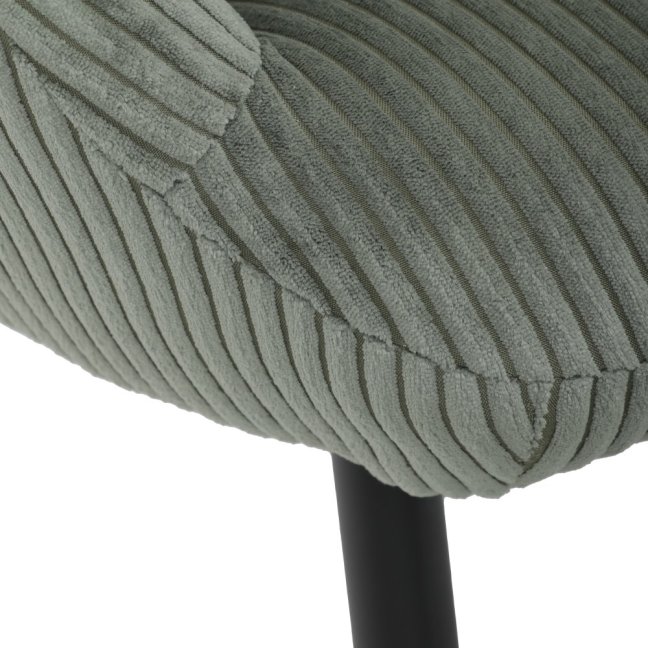 Relaxační křeslo ušák s taburetem ROYAL — kov, manšestr, zelená