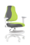 Dětská rostoucí židle Neoseat KINDER WHITE PLUS — látka, šedá / zelená